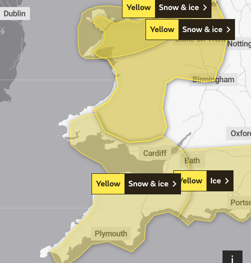 Powys hit with yellow weather warning