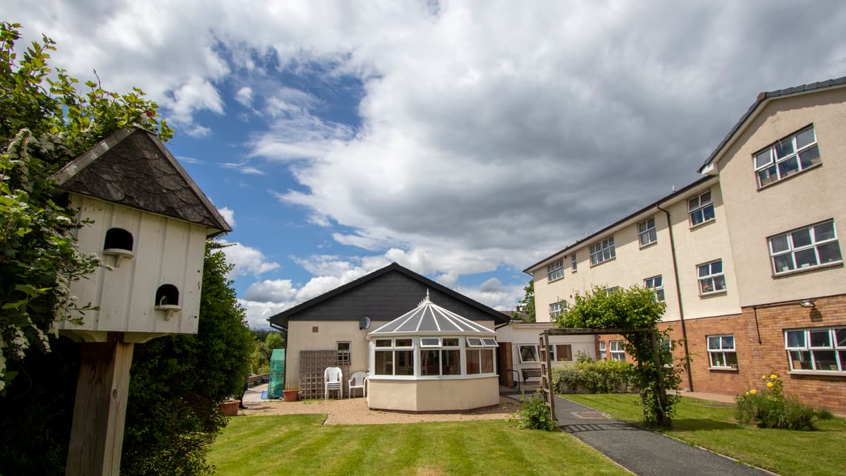 A purposebuilt care home with stunning views of the Brecon Beacons