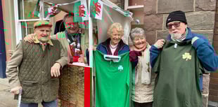 Rugby raffle winners claim prizes in Brecon