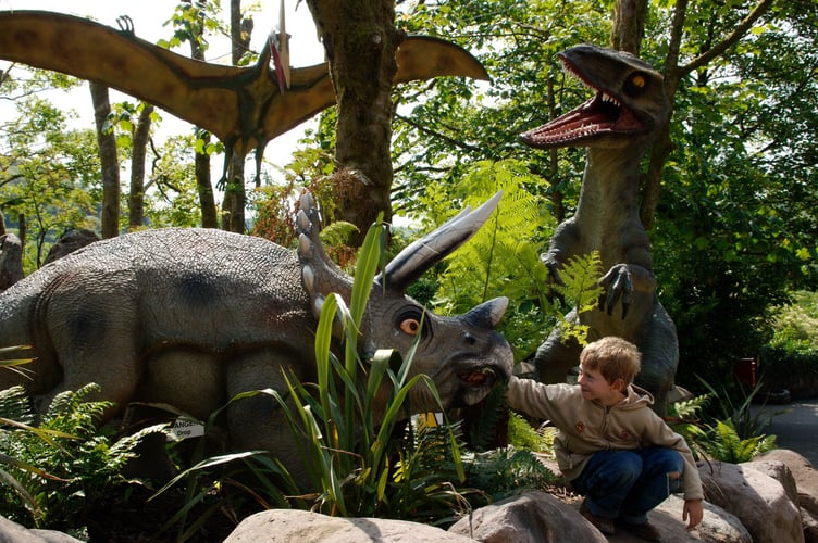 Dinosaurs at Dan-yr-Ogof, The National Showcaves Centre for Wales.