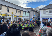 VIDEO: School pupils celebrate St. David's Day in Brecon Town centre