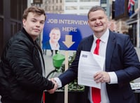 Brecon man secures new job after 'bizzare' London street interview