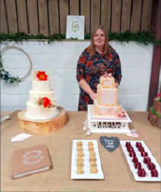 Award-winning cake maker Gail Jackson with some of her cakes.