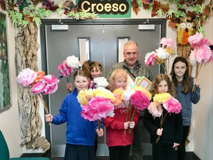 Llangors pupils' Mother's Day gift for Ukrainian guests