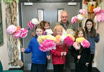 Llangors pupils' Mother's Day gift for Ukrainian guests