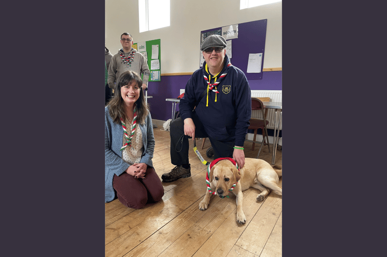 Benje the dog with Scouts