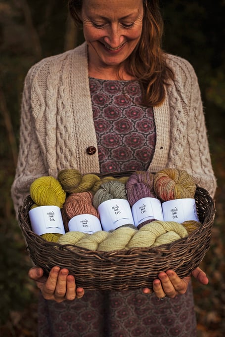 Nellie and Eve founder Helen Hickman with some of her yarn.