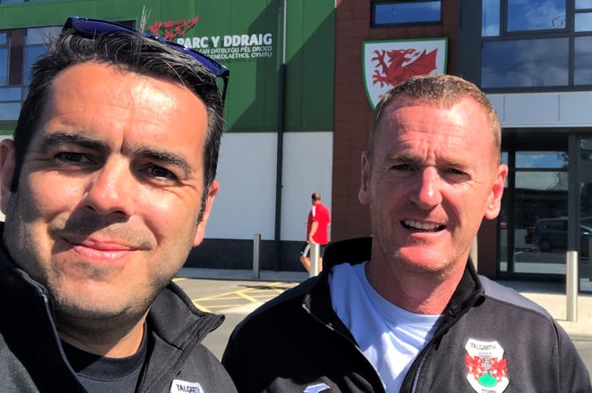 Robbie Hardy and Scott Powell on their FAW licence day, August 2022