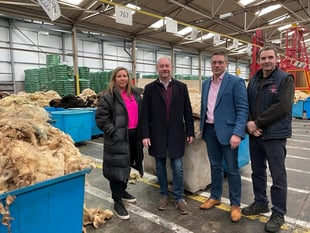 Wonders of Welsh wool highlighted to Plaid MS at Brecon depot 