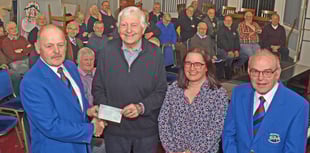 Builth Male Voice Choir donates £1,200 to The Bracken Trust