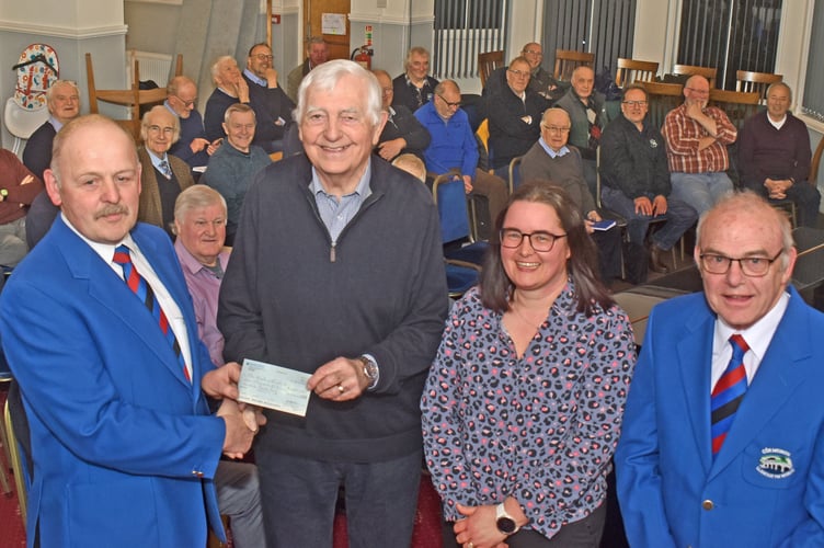 Builth Male Voice Choir donation to The Bracken Trust