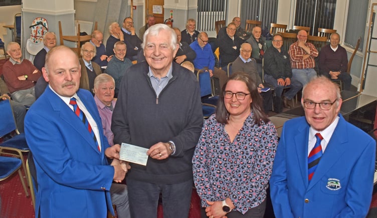 Builth Male Voice Choir donation to The Bracken Trust
