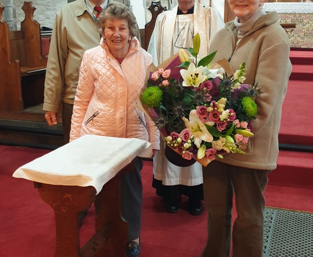 Talgarth Parish salutes the work of retiring Church Treasurer
