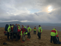 Injured walker stretchered off hillside near Corn Du