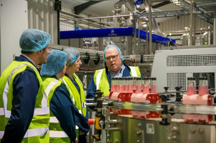 Visiting a Radnor Hills production line