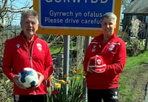 Powys village boasts international walking football duo