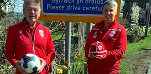 Powys village boasts international walking football duo