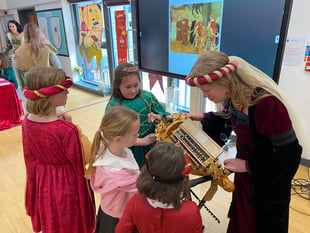 Ysgol Mynydd Du pupils dress up and feast like medieval royalty