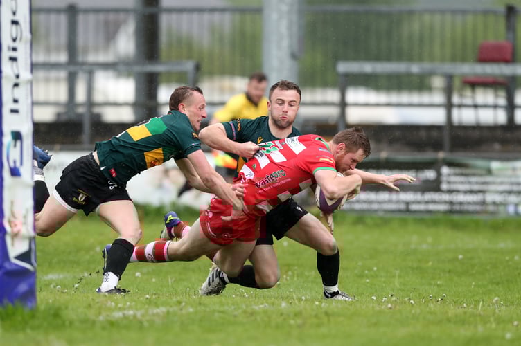2022-23 WRU Indigo Premiership Play Off Semi Final
14.05.23 Llandovery v Merthyr
Aaron Warren crosses for a disallowed try