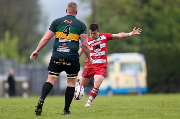 2022-23 WRU Indigo Premiership Play Off Semi Final
14.05.23 Llandovery v Merthyr
Ioan Hughes drops a goal 