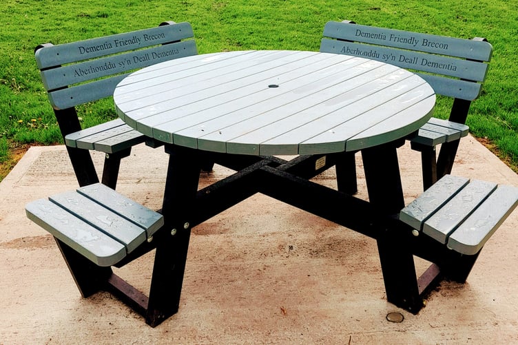 Newtown Green dementia friendly bench