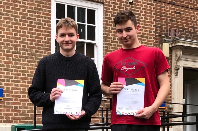 Isaac Bush and David Heath of Brecon High School - chess
