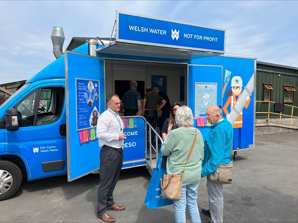 A Welsh Water van at Llyswen