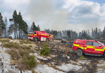 WATCH: 'Deliberate' grass fire scorches 30 hectares in South Powys
