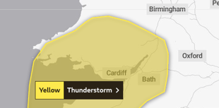 Met Office issue yellow weather warning for afternoon thunderstorm