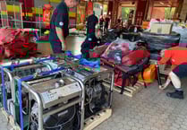 Welsh firefighters prepare rescue equipment for Ukraine relief efforts