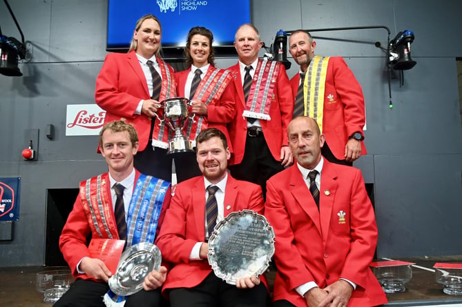 The Welsh Team Presentation at the 2023 Golden Shears World Championships at the Royal Highland Show