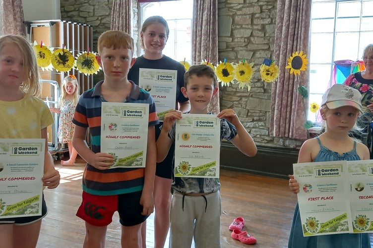 Grow for Talgarth junior winners at Talgarth Wheelbarrow Rally