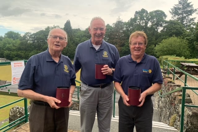 Brecon bowls - Paul Tambling, Maurice Parry, and Brian Newman