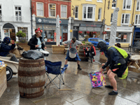 VIDEO: River Protesting travelling circus perform in Brecon
