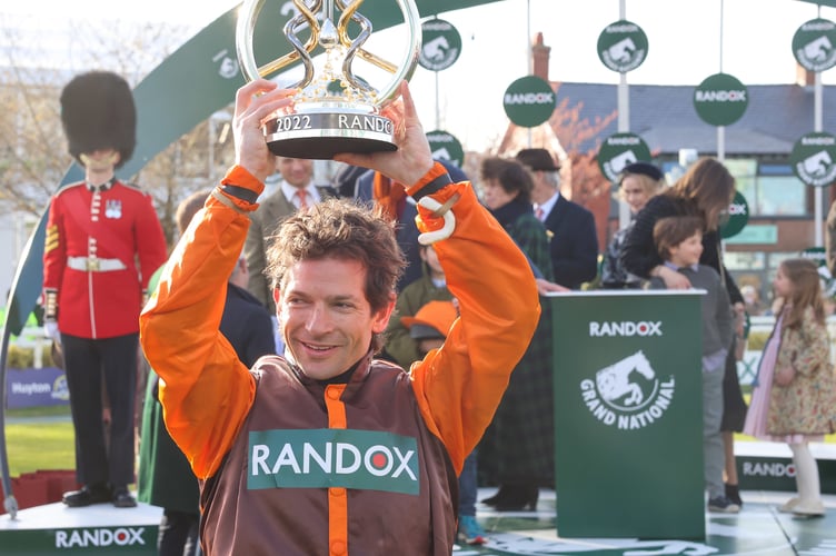 NOBEL YEATS ridden by Mr Sam Waley-Cohen in his last ever race as a jockey wins THE RANDOX GRAND NATIONAL at Aintree 9/4/22
Photograph by Grossick Racing Photography 0771 046 1723