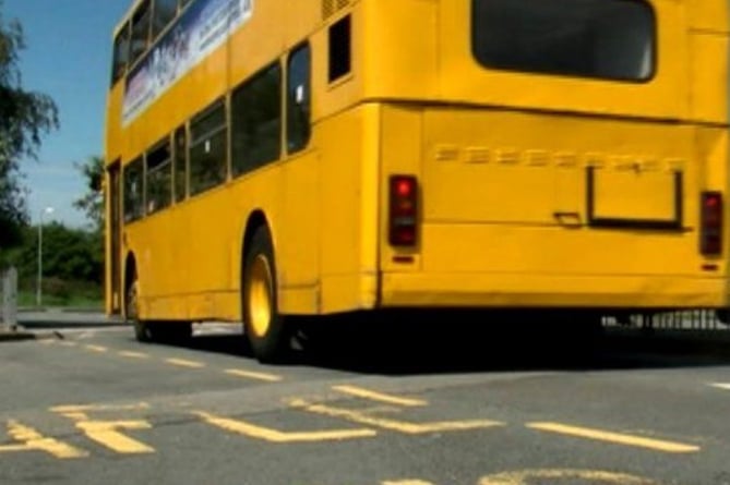 A Powys County Council school bus