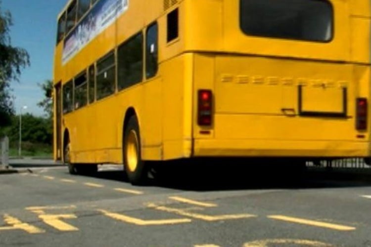 A Powys County Council school bus
