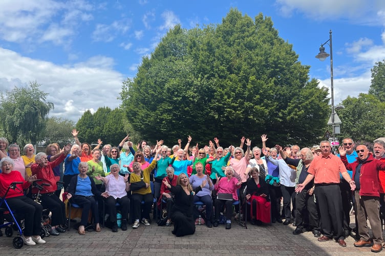 Tanya Walker's choir on the day King Charles came to visit