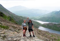 Daughter climbs Snowdon in father's memory for charity
