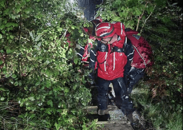 Mountain Rescue Team assist injured walker amidst Storm Betty 