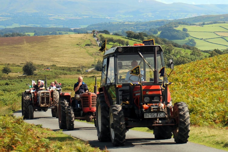 Nigel Gethin in his Zetor leading the tractors