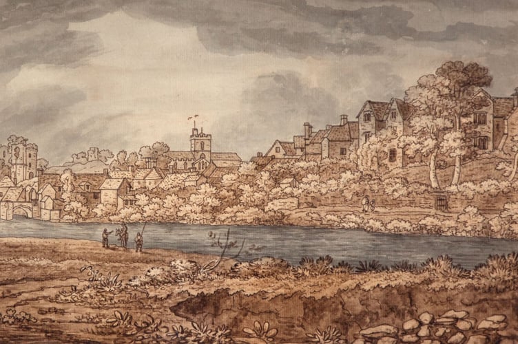 'A View of Brecknock on the River Usk', by Sir Richard Colt-Hoare