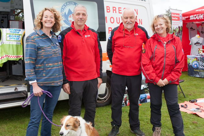 Kate Humble with this year's supported charity Brecon Mountain Rescue