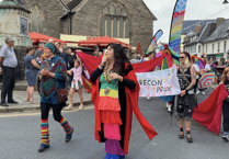 VIDEO: Brecon's first Pride parade takes to the streets