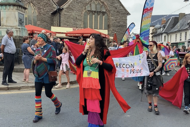 VIDEO: Brecon's first Pride parade takes to the streets