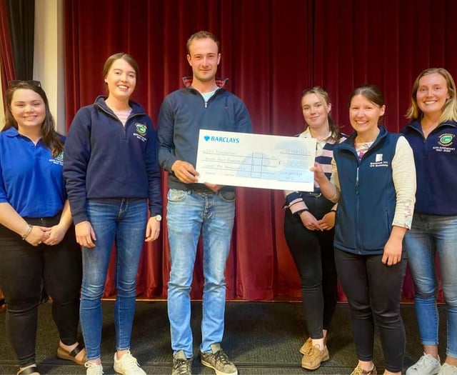 Sennybridge YFC make donations to multiple charities at AGM