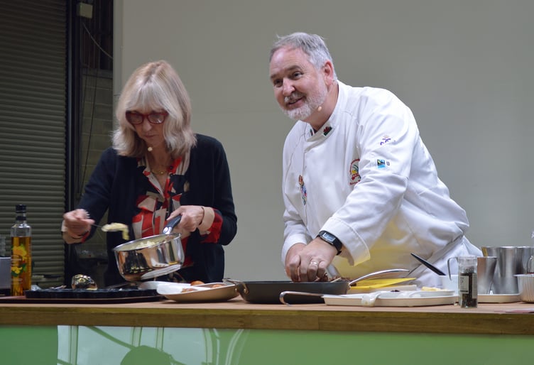 Cambrian Training Company’s executive chairman Arwyn Watkins, OBE, was one of the chef demonstrators from the Culinary Association of Wales at last year’s event.