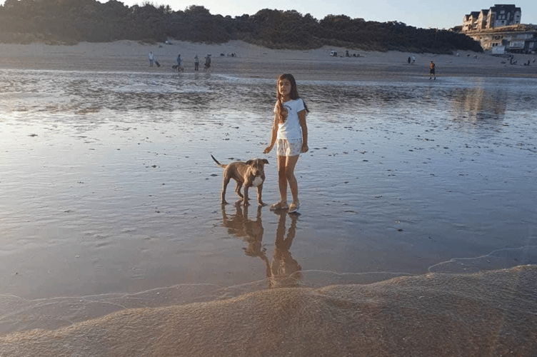 Becky says her dog loves playing with the kids