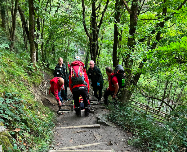 Mountain Rescue Team treat fallen walker in action-packed week