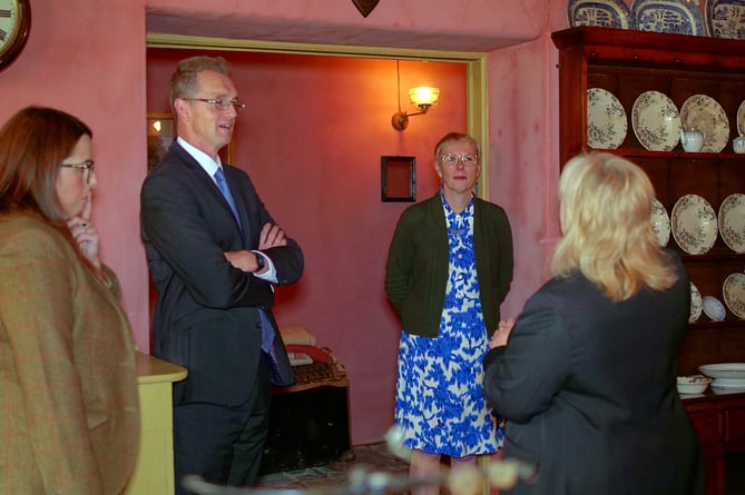 The Secretary of State for Wales visited the building in the town of Presteigne to see the building and hear about the ambitious plans to develop it.